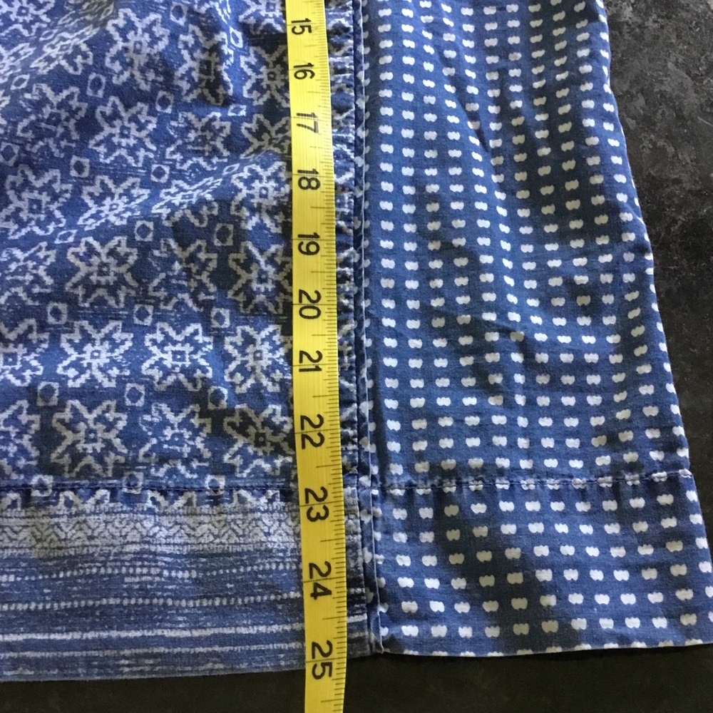 J. Crew Blue and White Boho Smock Top  Long-Sleeve Blouse Size 10 - Picture 9 of 9
